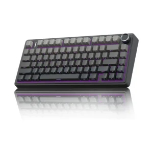 AULA F75 Pro Wireless Mechanical Keyboard,75% Hot Swappable Custom Keyboard with Knob,RGB Backlit,Pre-lubed Reaper Switches,Side Printed PBT Keycaps,2.4GHz/USB-C/BT5.0 Mechanical Gaming Keyboards