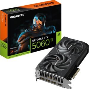 GIGABYTE GeForce RTX 5060 Ti WINDFORCE OC 16G Graphics Card, Cooling System, 16GB 128-bit GDDR7, PCIe 5.0, by NVIDIA, DisplayPort & HDMI - Video Output Interface, GV-N506TWF2OC-16GD Video Card