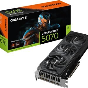 GIGABYTE GeForce RTX 5070 WINDFORCE OC SFF 12G Graphics Card, 12GB 192-bit GDDR7, PCIe 5.0, WINDFORCE Cooling System, GV-N5070WF3OC-12GD Video Card