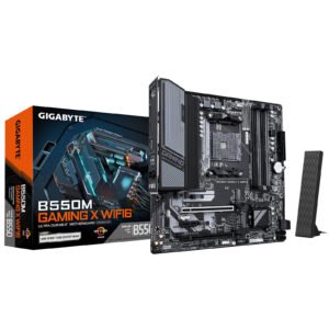GIGABYTE B550 Eagle WIFI6 AMD AM4 ATX Motherboard: Supports Ryzen 5000/4000/3000 Processors, DDR4, 10+3 Power Phase, 2X M.2, PCIe 4.0, USB-C, WIFI6, GbE LAN, PCIe EZ-Latch, EZ-Latch, RGB Fusion