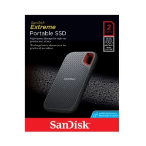 SanDisk 2TB Extreme Portable SSD - Up to 1050MBps, USB-C, USB 3.2 Gen 2, IP65 Water and Dust Resistance, Updated Firmware - External Solid State Drive - SDSSDE61-2T00-G25
