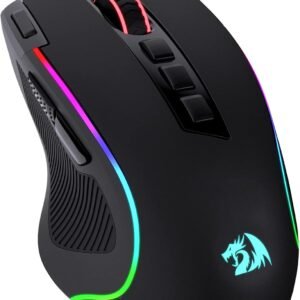 Redragon M612 Predator RGB Gaming Mouse, 8000 DPI Wired Optical Mouse with 11 Programmable Buttons & 5 Backlit Modes, Software Supports DIY Keybinds Rapid Fire Button