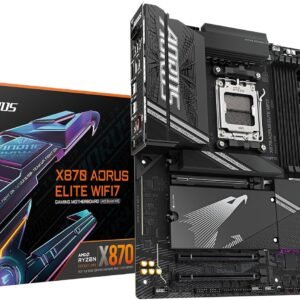 GIGABYTE X870 AORUS Elite WIFI7 AMD AM5 LGA 1718 Motherboard, ATX, DDR5, 4X M.2, PCIe 5.0, USB4, WIFI7, 2.5GbE LAN, EZ-Latch, 5-Year Warranty
