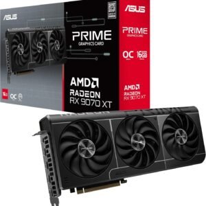 ASUS Prime Radeon™ RX 9070 XT OC Edition Graphics Card, AMD (PCIe 5.0, HDMI/DP 2.1, 2.5-Slot Design, Axial-tech Fans, Ball Bearings, Dual BIOS, GPU Guard)